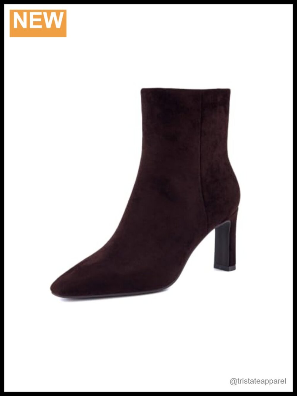 CUSHIONAIRE Women's Square Toe Vegan Suede Mid Block Heel Ankle Boots